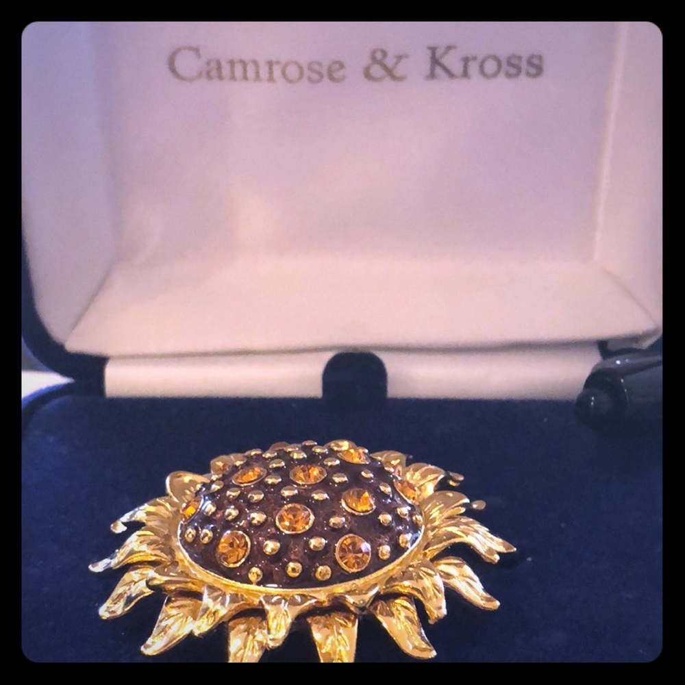 Camrose & Kross - Jackie Kennedy Sunflower Brooch